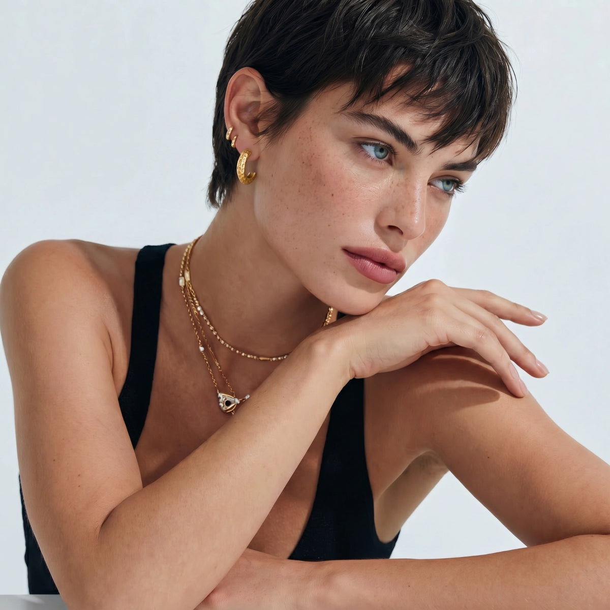 Dimpled Glow Hoops